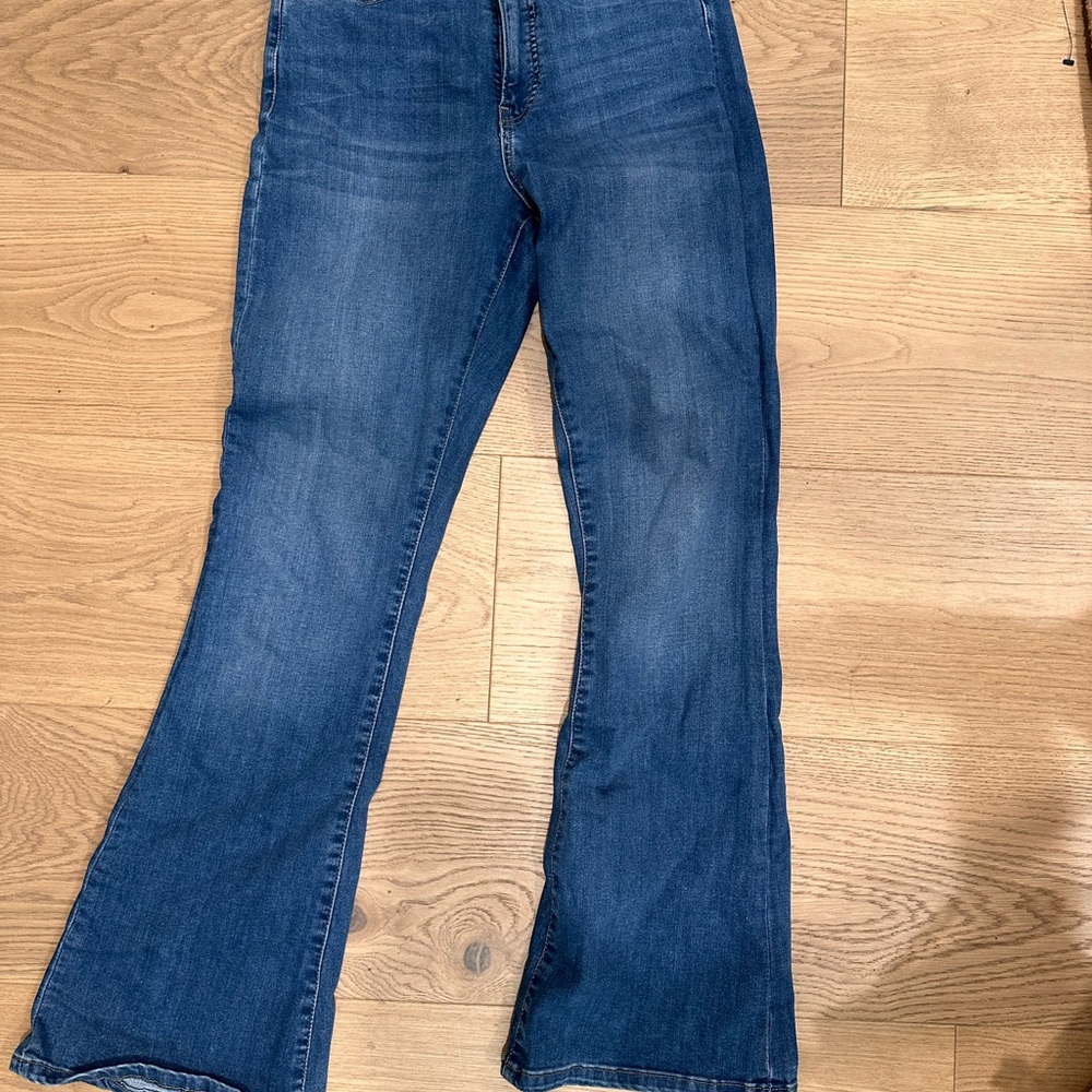 Banana Republic Blue Denim High-Rise Flare